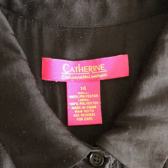 Catherine Malandrino Black satin jumpsuit - Picture 3 of 10